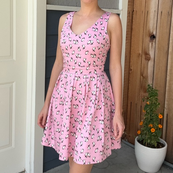 Frenchie Lovers Pink Dress - Picture 1 of 8